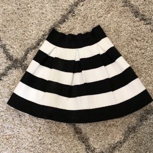 Black and White Stripped Skirt